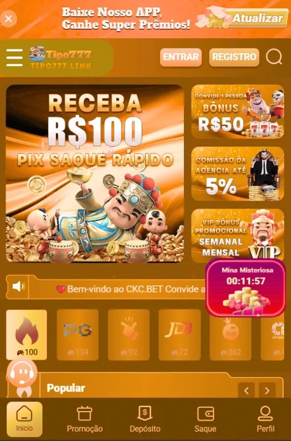 Aplicativo do Tipo777 para jogar no celular